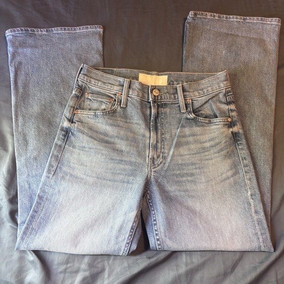 MOTHER Denim - NWOT Mother The Bookie Flood Size 26 Denim Wide Leg Flared Light Wash Blue High